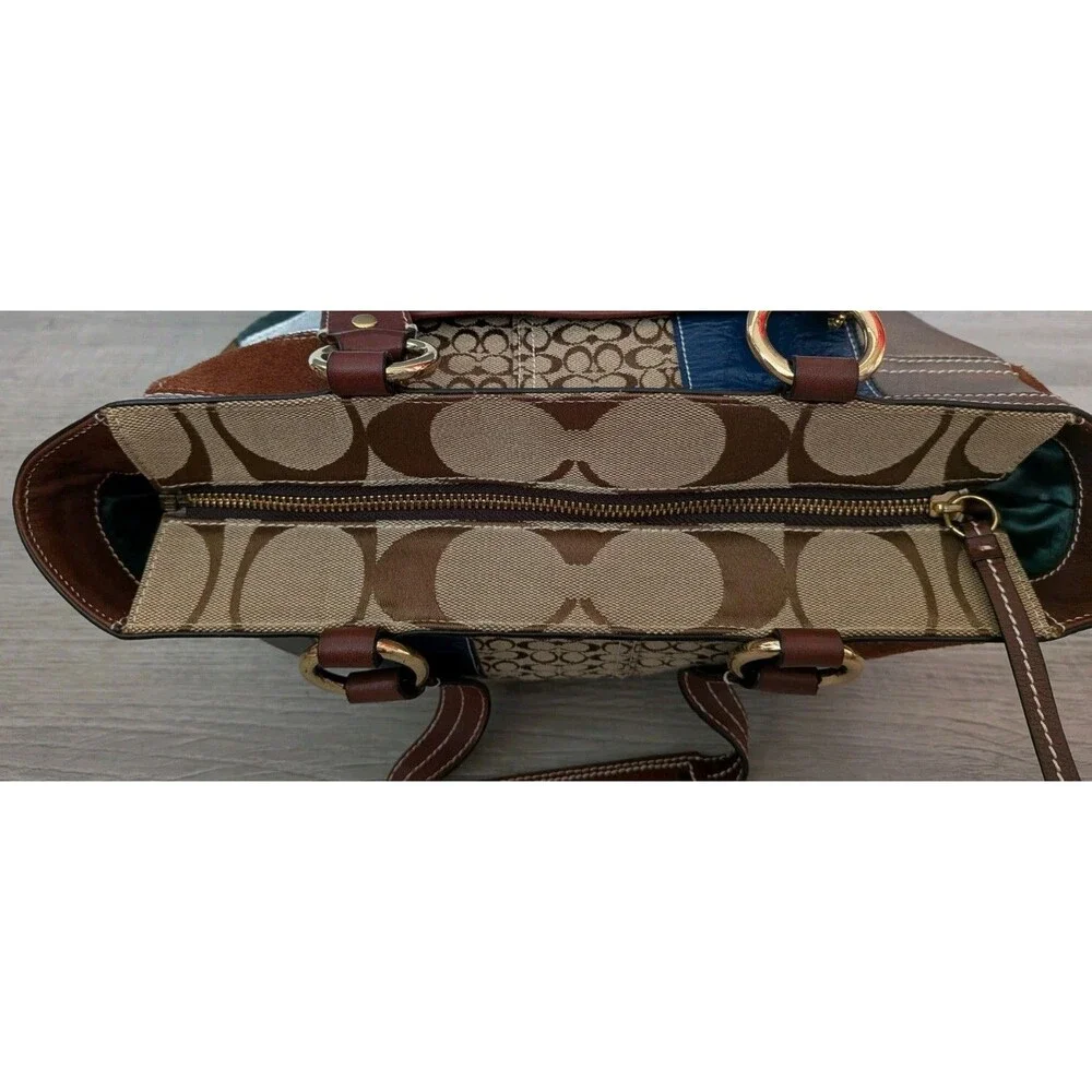 Y2K Coach Vintage Holiday Gallery Patchwork Shoulder Bag Tote